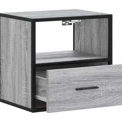 vidaXL Mesita de noche de pared 40x31x39,5 cm Gris sonoma Outlet