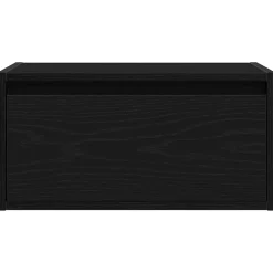 vidaXL Muebles Tv-Mesita de noche de pared con luces LED