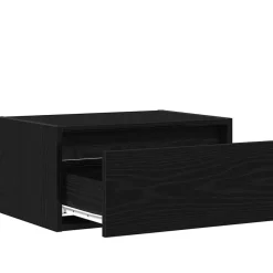 vidaXL Muebles Tv-Mesita de noche de pared con luces LED