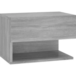 vidaXL Mesita de noche de pared Gris sonoma Best