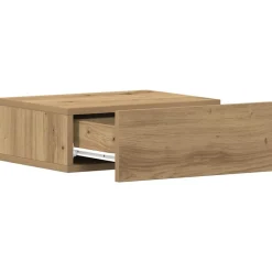 vidaXL Mesas-Mesita de noche flotante madera roble artesanal 40x32x15 cm