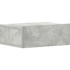 vidaXL Mesita de noche flotante contrachapada gris hormigón 40x30x15cm Gris hormigón Outlet