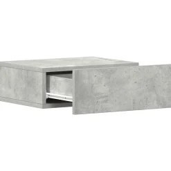vidaXL Mesita de noche flotante contrachapada gris hormigón 40x30x15cm Gris hormigón Outlet