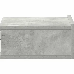 vidaXL Mesita de noche flotante contrachapada gris hormigón 40x30x15cm Gris hormigón Outlet