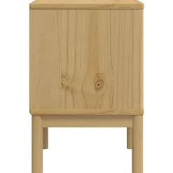 vidaXL Mesas-Mesita de noche FLORO madera de pino marrón cera 45x39x57 cm