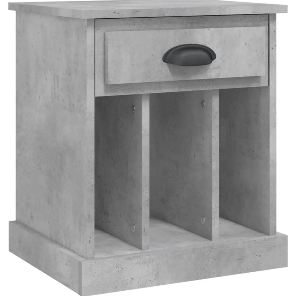 vidaXL Mesita de noche gris hormigón 43x36x50 cm Gris hormigón Hot