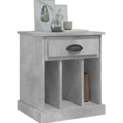 vidaXL Mesita de noche gris hormigón 43x36x50 cm Gris hormigón Hot
