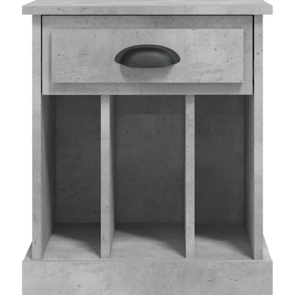 vidaXL Mesita de noche gris hormigón 43x36x50 cm Gris hormigón Hot