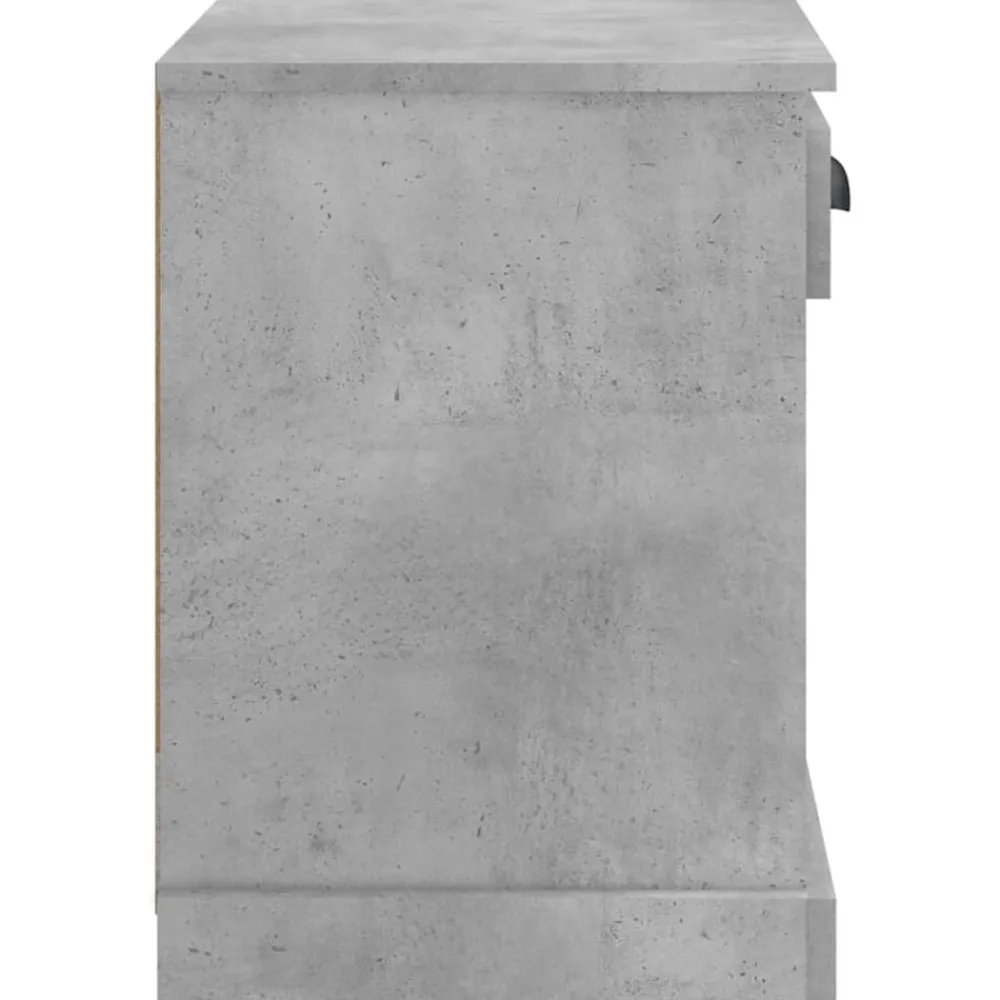 vidaXL Mesita de noche gris hormigón 43x36x50 cm Gris hormigón Hot