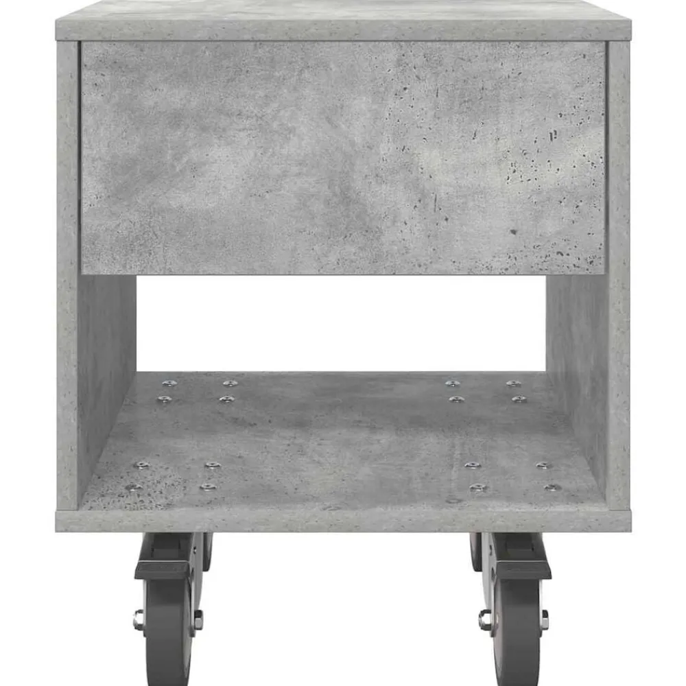 vidaXL Mesita de Noche Gris Concreto 40,5 x 40 x 48 cm Gris hormigón Best