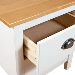 vidaXL Mesas-Mesita de noche Hill madera maciza de pino blanco 46x35x49,5 cm