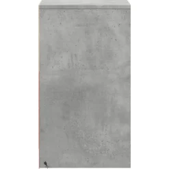 vidaXL Mesita de noche luces LED 2 uds madera ingeniería gris hormigón Gris hormigón
