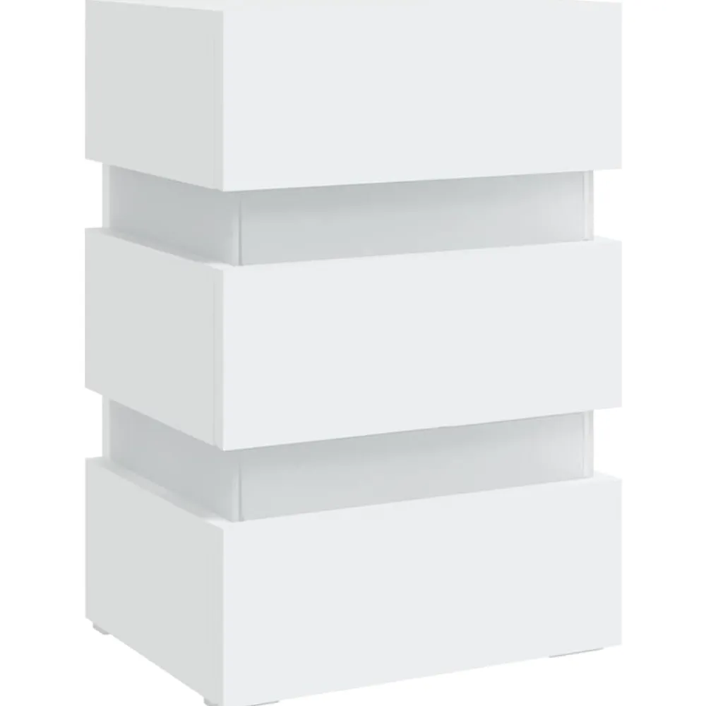 vidaXL Mesas-Mesita de noche luz LED madera de ingeniería 45x35x67 cm