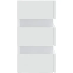 vidaXL Mesas-Mesita de noche luz LED madera de ingeniería 45x35x67 cm