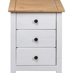 vidaXL Mesas-Mesita de noche madera maciza pino Panamá 46x40x57 cm