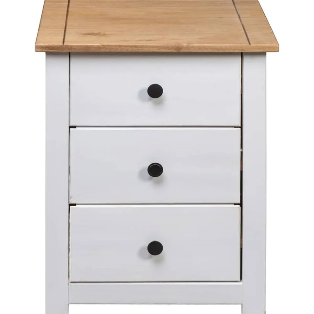 vidaXL Mesas-Mesita de noche madera maciza pino Panamá 46x40x57 cm
