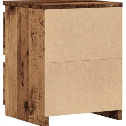 vidaXL Mesas-Mesita de noche madera de ingeniería envejecida 30x30x40 cm