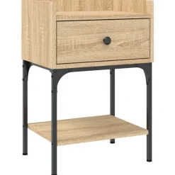 vidaXL Mesita de noche madera de ingeniería 40,5x31x60 cm Roble Sonoma Online