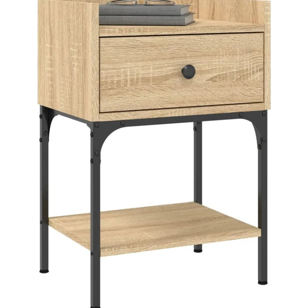 vidaXL Mesita de noche madera de ingeniería 40,5x31x60 cm Roble Sonoma Online