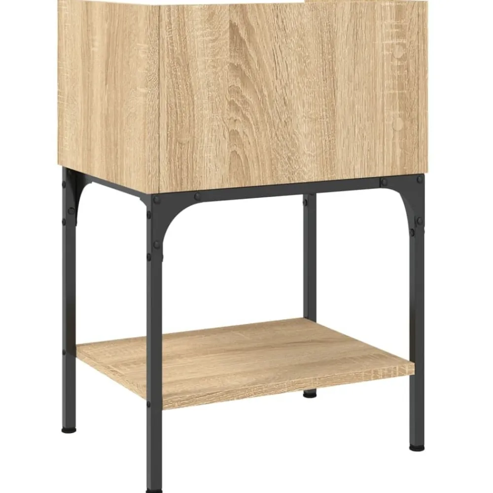 vidaXL Mesita de noche madera de ingeniería 40,5x31x60 cm Roble Sonoma Online