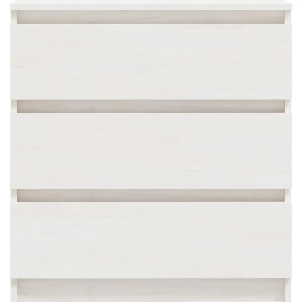 vidaXL Mesita de noche madera maciza de mango 60x36x64 cm Blanco Discount