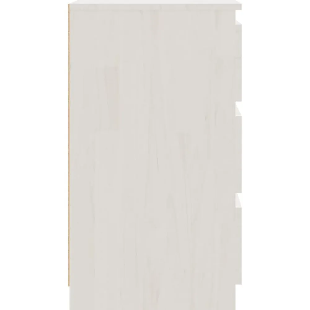 vidaXL Mesita de noche madera maciza de mango 60x36x64 cm Blanco Discount