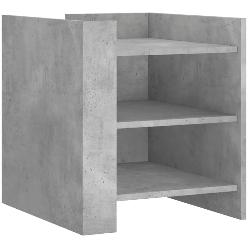 vidaXL Mesita de noche madera de ingeniería gris hormigón 45x50x50 cm Gris hormigón Hot