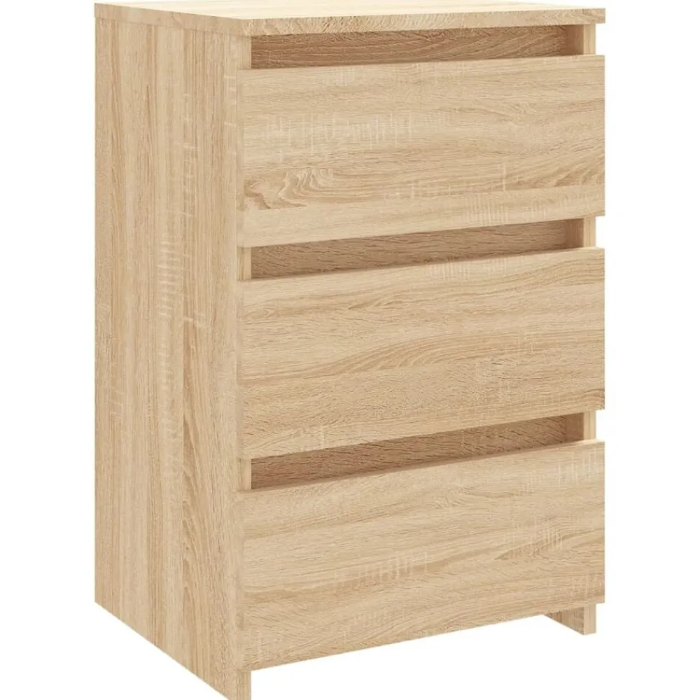 vidaXL Mesita de noche madera contrachapada 40x35x62,5cm Roble Sonoma Online