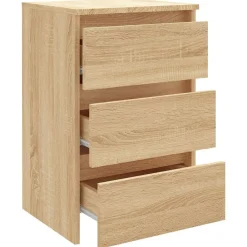 vidaXL Mesita de noche madera contrachapada 40x35x62,5cm Roble Sonoma Online
