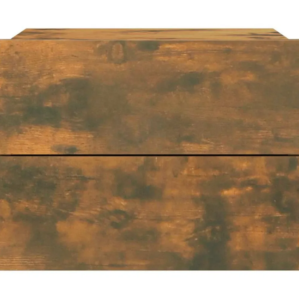 vidaXL Mesita de noche madera contrachapada 40x30x30 cm Roble ahumado Discount