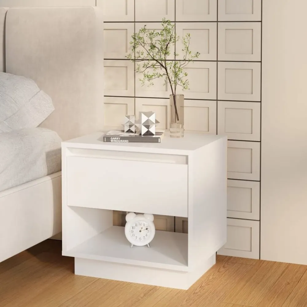 vidaXL Mesas-Mesita de noche madera contrachapada 45x34x44 cm