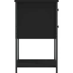 vidaXL Mesita de noche madera de ingeniería 32x42x70 cm Negro Discount