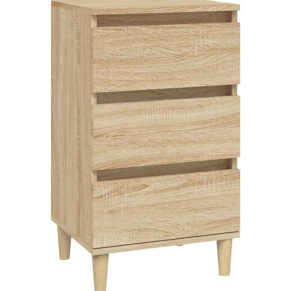 vidaXL Mesita de noche madera contrachapada 40x35x70 cm Roble Sonoma Clearance