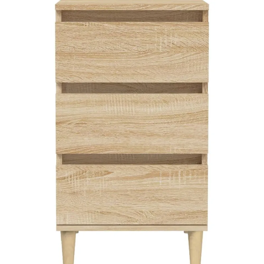 vidaXL Mesita de noche madera contrachapada 40x35x70 cm Roble Sonoma Clearance
