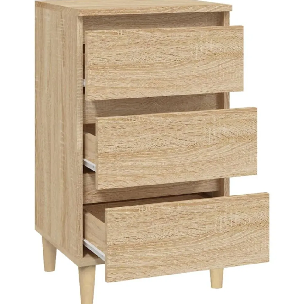 vidaXL Mesita de noche madera contrachapada 40x35x70 cm Roble Sonoma Clearance