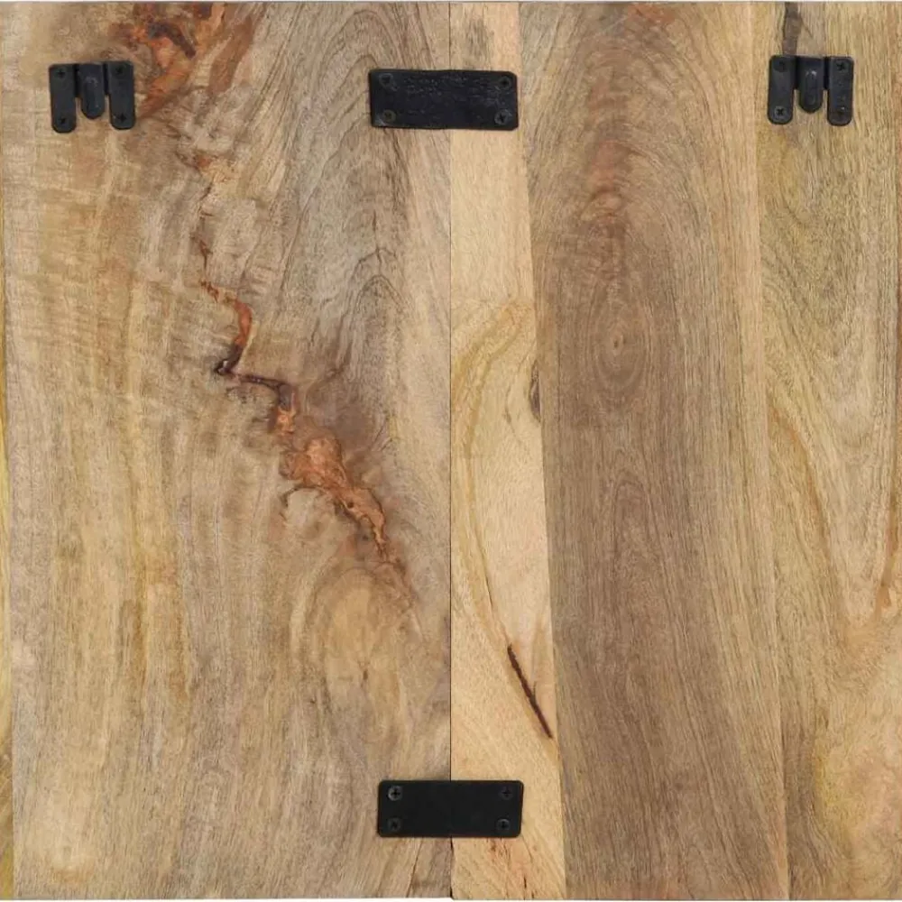 vidaXL Mesita de noche madera maciza de mango 50x27x50 cm Online