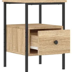 vidaXL Mesita de noche madera de ingeniería 34x36x50 cm Roble Sonoma Online