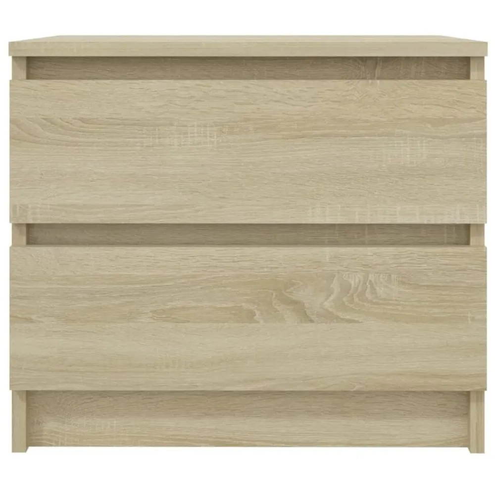 vidaXL Mesita de noche madera contrachapada 50x39x43,5 cm Roble Sonoma New