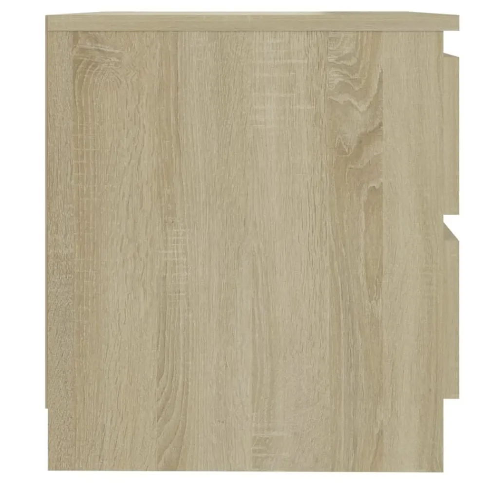 vidaXL Mesita de noche madera contrachapada 50x39x43,5 cm Roble Sonoma New