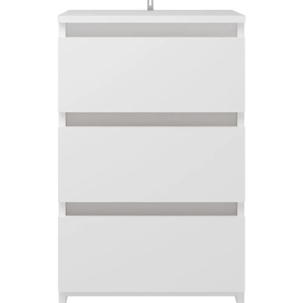 vidaXL Mesita de noche madera de ingeniería 40x35x62,5 cm Blanco Outlet