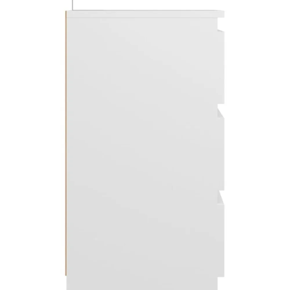vidaXL Mesita de noche madera de ingeniería 40x35x62,5 cm Blanco Outlet