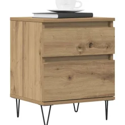 vidaXL Mesita de noche madera de ingeniería roble artisian 40x35x50 cm Roble artisan Online