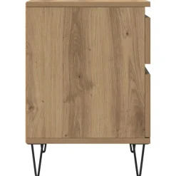 vidaXL Mesita de noche madera de ingeniería roble artisian 40x35x50 cm Roble artisan Online