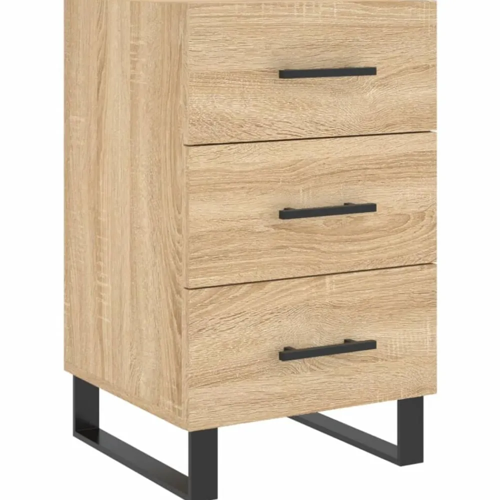 vidaXL Mesita de noche madera de ingeniería 40x40x66 cm Roble Sonoma Outlet