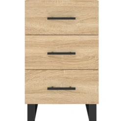 vidaXL Mesita de noche madera de ingeniería 40x40x66 cm Roble Sonoma Outlet