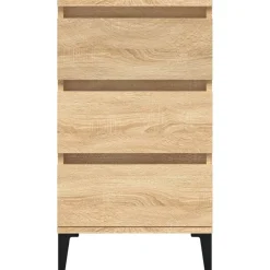 vidaXL Mesita de noche madera contrachapada 40x35x70 cm Roble Sonoma Best