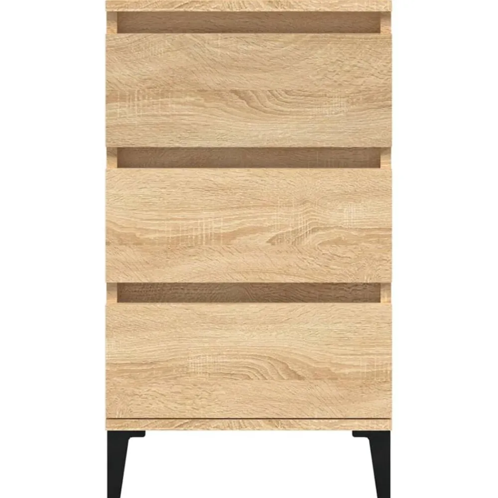 vidaXL Mesita de noche madera contrachapada 40x35x70 cm Roble Sonoma Best
