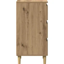 vidaXL Mesita de noche madera de ingeniería 40x35x69 cm Roble artisan