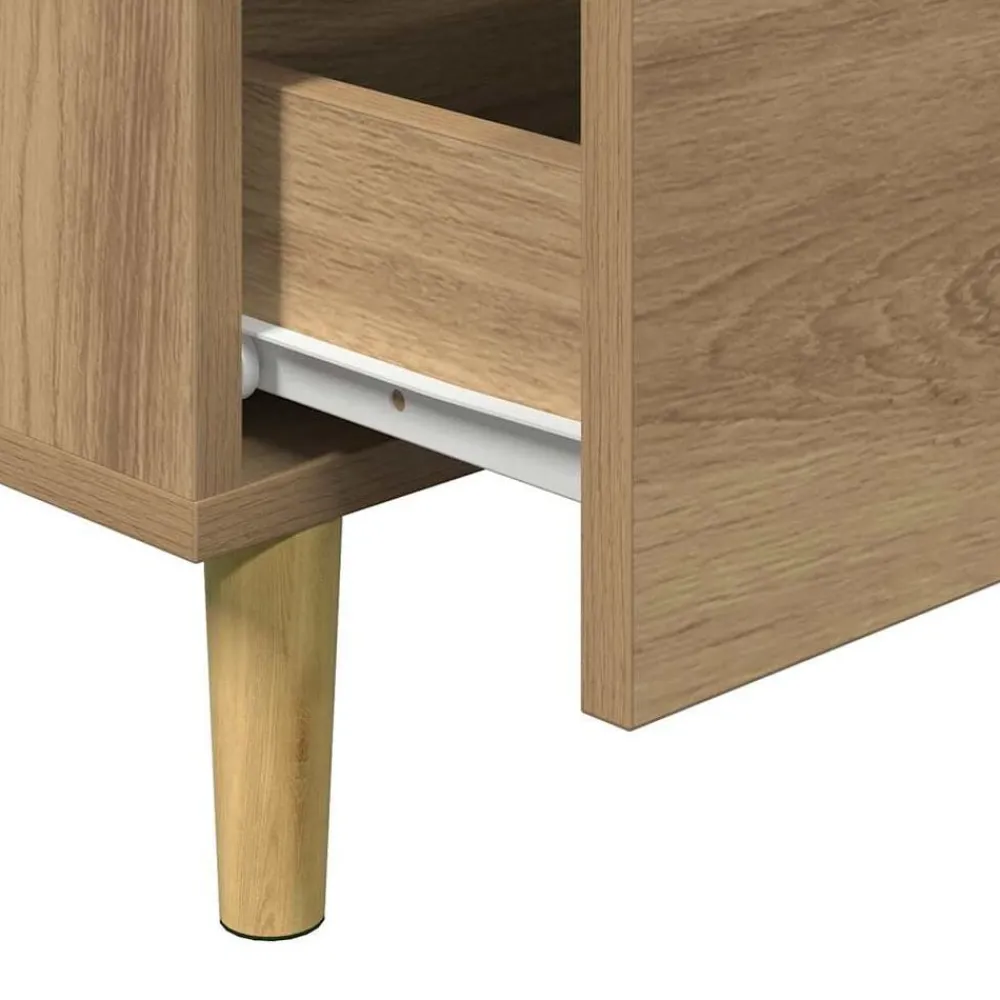 vidaXL Mesita de noche madera de ingeniería 40x35x69 cm Roble artisan