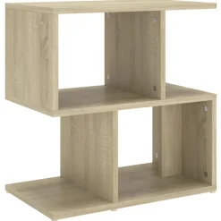 vidaXL Mesita de noche madera contrachapada 50x30x51,5cm Roble Sonoma New
